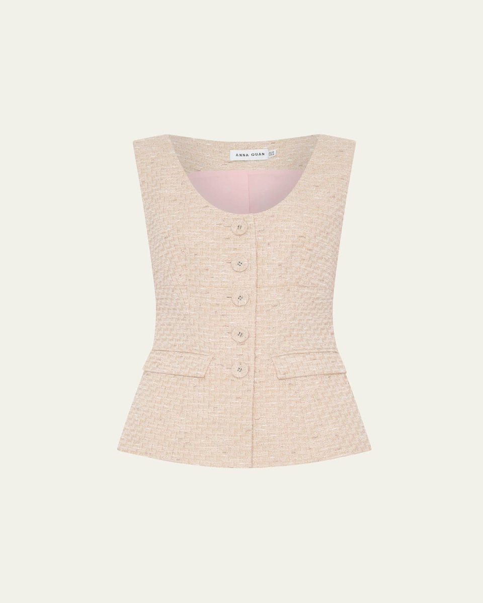 Eloise Sleeveless Tweed Top